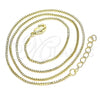 Oro Laminado Basic Necklace, Gold Filled Style Box Design, Polished, Golden Finish, 5.222.040.16
