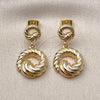 Oro Laminado Stud Earring, Gold Filled Style Polished, Golden Finish, 02.170.0563