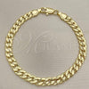 Oro Laminado Basic Bracelet, Gold Filled Style Polished, Golden Finish, 04.213.0155.08