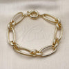 Oro Laminado Fancy Bracelet, Gold Filled Style Polished, Golden Finish, 03.415.0011.08