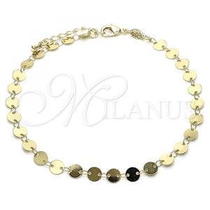 Gold Filled Anklet — Fancy Anklet Polished 03. — main product view — SKU 132609 | Oro Laminado tobillera — elegante Anklet pulido 03. — SKU 132609