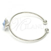 Rhodium Plated Individual Bangle, with Golden Swarovski Crystals, Polished, Rhodium Finish, 07.239.0012.6 (02 MM Thickness, One size fits all)