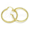 Oro Laminado Medium Hoop, Gold Filled Style Diamond Cutting Finish, Golden Finish, 02.213.0152.40