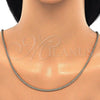 Oro Laminado Basic Necklace, Gold Filled Style Rope Design, Polished, Golden Finish, 5.222.036.20