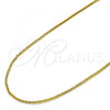Oro Laminado Basic Necklace, Gold Filled Style Box Design, Polished, Golden Finish, 04.313.0009.28