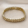 Oro Laminado Solid Bracelet, Gold Filled Style Matte Finish, Golden Finish, 03.213.0381.07