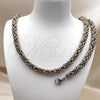 Stainless Steel Necklace and Bracelet, Polished, Two Tone, 06.363.0063.1