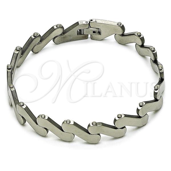 Stainless Steel Solid Bracelet, Polished, Steel Finish, 03.114.0406.09