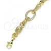 Oro Laminado Charm Bracelet, Gold Filled Style Diamond Cutting Finish, Golden Finish, 03.331.0174.08