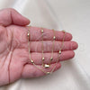 Oro Laminado Basic Necklace, Gold Filled Style Ball Design, Polished, Golden Finish, 04.213.0317.18