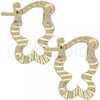 Oro Laminado Children Hoop, Gold Filled Style Butterfly Design, Diamond Cutting Finish, Golden Finish, 02.164.0019