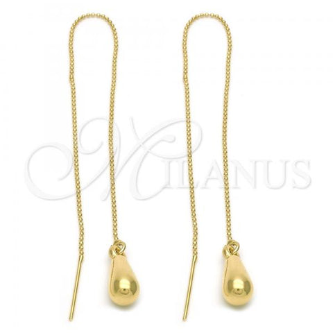 Oro Laminado Threader Earring, Gold Filled Style Golden Finish, 5.115.007