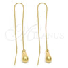 Oro Laminado Threader Earring, Gold Filled Style Golden Finish, 5.115.007