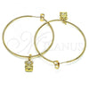 Oro Laminado Medium Hoop, Gold Filled Style Teddy Bear Design, Polished, Golden Finish, 02.63.2740.50