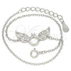 Sterling Silver Fancy Bracelet, with White Micro Pave, Polished, Rhodium Finish, 03.336.0065.08