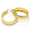 Oro Laminado Medium Hoop, Gold Filled Style Diamond Cutting Finish, Golden Finish, 02.261.0016.30
