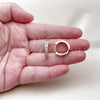 Oro Laminado Huggie Hoop, Gold Filled Style with White Cubic Zirconia, Polished, Golden Finish, 02.283.0260.18