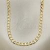 Oro Laminado Basic Necklace, Gold Filled Style Curb Design, Polished, Golden Finish, 5.222.005.30