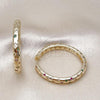 Oro Laminado Huggie Hoop, Gold Filled Style with Multicolor Cubic Zirconia, Polished, Golden Finish, 02.204.0010.40