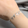 Sterling Silver Fancy Bracelet, Dolphin and Ball Design, Polished, Silver Finish, 03.409.0126.07