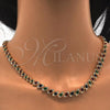 Oro Laminado Necklace and Bracelet, Gold Filled Style with White Cubic Zirconia, Polished, Golden Finish, 06.284.0014.4