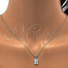 Sterling Silver Earring and Pendant Adult Set, Butterfly Design, with White Micro Pave, Polished, Rhodium Finish, 10.174.0194