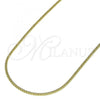 Oro Laminado Basic Necklace, Gold Filled Style Miami Cuban Design, Polished, Golden Finish, 04.213.0256.18