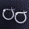 Sterling Silver Small Hoop, Diamond Cutting Finish, Silver Finish, 02.401.0004.12