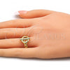 Oro Laminado Elegant Ring, Gold Filled Style Polished, Golden Finish, 01.341.0017 (One size fits all)