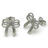 Rhodium Plated Stud Earring, Chunky Design, Polished, Rhodium Finish, 02.60.0162.1