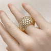 Oro Laminado Elegant Ring, Gold Filled Style Filigree Design, Polished, Golden Finish, 01.428.0007