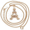Sterling Silver Pendant Necklace, Eiffel Tower Design, with White Cubic Zirconia, Polished, Rose Gold Finish, 04.336.0093.1.16