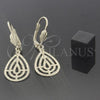 Oro Laminado Dangle Earring, Gold Filled Style Diamond Cutting Finish, Golden Finish, 5.068.015