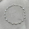 Sterling Silver Fancy Bracelet, with White Cubic Zirconia, Polished, Silver Finish, 03.401.0006.07