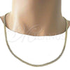 Oro Laminado Basic Necklace, Gold Filled Style Curb Design, Polished, Golden Finish, 04.213.0139.24