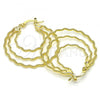 Oro Laminado Medium Hoop, Gold Filled Style Diamond Cutting Finish, Golden Finish, 02.168.0044.35