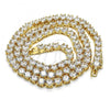 Oro Laminado Fancy Necklace, Gold Filled Style with White Cubic Zirconia, Polished, Golden Finish, 04.284.0005.24