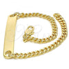 Oro Laminado ID Bracelet, Gold Filled Style Polished, Golden Finish, 03.63.1841.08