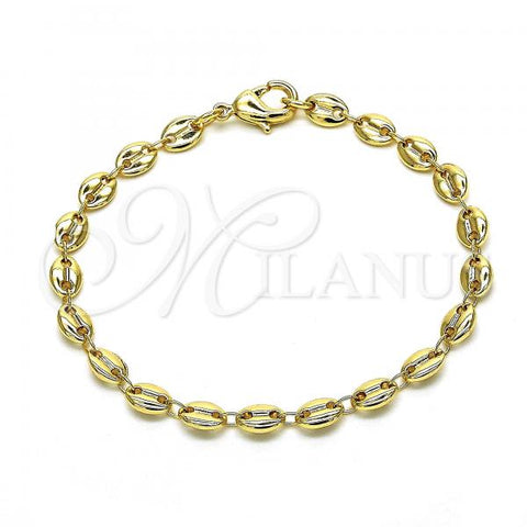 Oro Laminado Basic Bracelet, Gold Filled Style Polished, Golden Finish, 04.326.0001.06