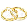 Oro Laminado Medium Hoop, Gold Filled Style Hollow Design, Polished, Golden Finish, 02.170.0088.40