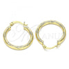 Oro Laminado Small Hoop, Gold Filled Style Diamond Cutting Finish, Golden Finish, 02.213.0152.25