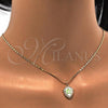 Oro Laminado Pendant Necklace, Gold Filled Style Star Design, with Amethyst Opal and White Micro Pave, Polished, Golden Finish, 04.63.1325.1.18