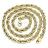 Oro Laminado Basic Necklace, Gold Filled Style Rope Design, Polished, Golden Finish, 04.213.0103.20