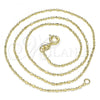 Oro Laminado Basic Necklace, Gold Filled Style Polished, Golden Finish, 04.213.0223.18
