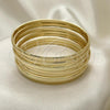 Oro Laminado Semanario Bangle, Gold Filled Style Polished, Golden Finish, 5.232.004.05 (04 MM Thickness, Size 5 - 2.50 Diameter)