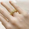 Oro Laminado Elegant Ring, Gold Filled Style Star Design, Matte Finish, Golden Finish, 01.341.0165