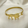 Oro Laminado Individual Bangle, Gold Filled Style Lion Design, Polished, Golden Finish, 07.185.0004.1.04 (05 MM Thickness, Size 4 - 2.25 Diameter)