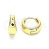 Oro Laminado Huggie Hoop, Gold Filled Style Polished, Golden Finish, 02.210.0521.15