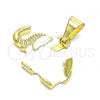 Oro Laminado Fancy Pendant, Gold Filled Style Elephant Design, White Enamel Finish, Golden Finish, 05.253.0120.2