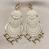 Oro Laminado Chandelier Earring, Gold Filled Style Dolphin Design, Polished, Golden Finish, 02.331.0033